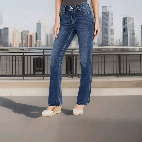 NWT! M Jeans By Maurices Women’s Sz 12 Regular Curvy Classic Boot Cut High-Rise - Picture 1 of 10